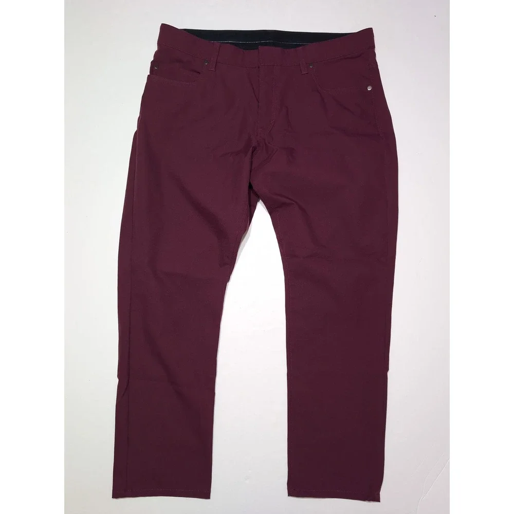 NIKE Golf Pants Men 35x30 Burgundy NWOT Dri-FIT Repel Slim Fit DA3064-610